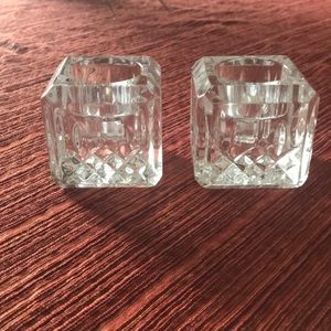 Waterford lead crystal votive Sq vandal holders